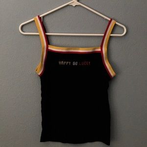 HAPPY GO LUCKY CROP TOP
